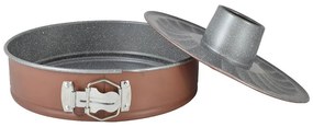 Φόρμα Κέικ Με Μαρμάρινη Επίστρωση 01-8468 Φ28cm Brown-Black Estia Aluminium