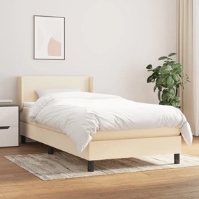 ΚΡΕΒΑΤΙ BOXSPRING ΜΕ ΣΤΡΩΜΑ ΚΡΕΜ 80 X 200 ΕΚ. ΥΦΑΣΜΑΤΙΝΟ 3129510