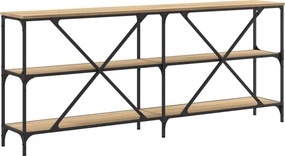 vidaXL Τραπεζάκι Κονσόλα Sonoma Δρυς 180x30x75 εκ. Επεξ. Ξύλο/Σίδηρος
