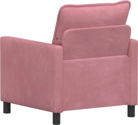 vidaXL Καναπές Ροζ 76 x 81 x 87,5 εκ Βελούδο