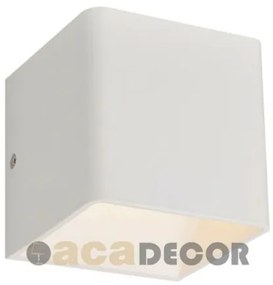 Απλίκα φωτιστικό κύβος LED μεταλλικό λευκό up-down L35037 ACA-L35037-Λευκό L35037