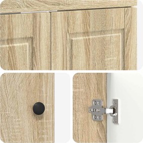 vidaXL Ντουλάπι κάτω από τον νιπτήρα Sonoma Δρυς 78,5 x 37,5 x 81 εκ