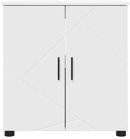 vidaXL Ντουλάπι Μπάνιου Λευκό 61 x 35 x 64 εκ. Επεξεργασμένο ξύλο