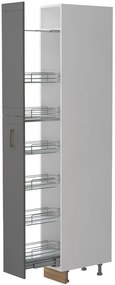 Επιδαπέδιο ντουλάπι ψηλό Tahoma K23-30-1KZ-Λευκό - Γραφίτης - 30.00Χ60.00Χ235.00cm
