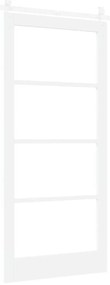 vidaXL Ολισθητή Πόρτα Χειροκίνητος Λευκό 93 x 202 cm Ξύλο και μέταλλο