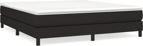 vidaXL Κρεβάτι Boxspring με Στρώμα Μαύρο 180x200 εκ. Υφασμάτινο