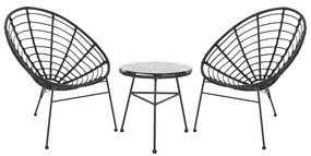 ΣΕΤ ΕΞΩΤΕΡΙΚΟΥ ΧΩΡΟΥ 3ΤΜΧ ALLEGRA HM21047.12 ΜΑΥΡΟ ΣΥΝΘ.RATTAN & ΜΕΤΑΛΛΟ