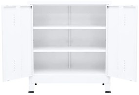 vidaXL Αρχειοθήκη Βιομηχανικού Στιλ Λευκή 90 x 40 x 100 εκ. Ατσάλινη