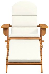 vidaXL Καρέκλα Κήπου Adirondack με Υποπόδιο από Μασίφ Ξύλο Ακακίας