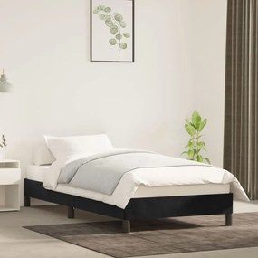 vidaXL Πλαίσιο Κρεβατιού Boxspring Μαύρο 100 x 200 εκ. Βελούδινο