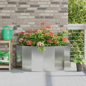 vidaXL Γλάστρα Ασημί 120 x 60 x 50 εκ. Επικαλυμμένος Χάλυβας