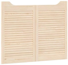 vidaXL Swing Doors Louvred Design 1-Pair 80x100 cm μασίφ ξύλο πεύκο