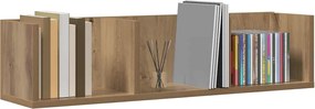 vidaXL Ράφι Τοίχου για CD Τεχνίτης Δρυς 75 x 18 x 18 εκ. Μοριοσανίδα