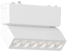Φωτιστικό LED 6W 3000K για Ultra-Thin Μαγνητική Ράγα σε Λευκή Απόχρωση D:12,2cmx8cm Inlight T03301-WH