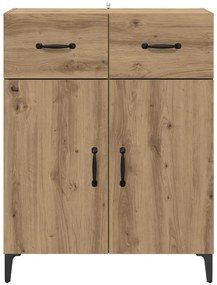 vidaXL Πλαϊνό γραφείο με συρτάρι artisan δρυς 34 x 69.5 x 90 εκ
