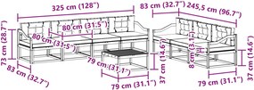 vidaXL Σειρά Καναπέ Εξωτερικού με μαξιλάρι 7 pcs Λευκό και Μπεζ