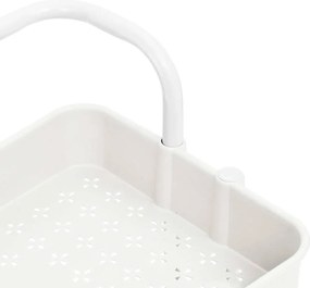 vidaXL Τρόλεϊ Κουζίνας 3 Επιπέδων Λευκό 42 x 35 x 85 εκ. Σίδερο/ABS