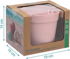 Σετ Κουβαδάκια Παραλίας Kiokids Pink 5τμχ.