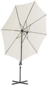 Ομπρέλα Κρεμαστή Χρώμα Άμμου 300 εκ. με Ατσάλινο Ιστό - Μπεζ