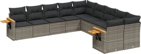 vidaXL Patio Sofa Set 10-θέσια Grey