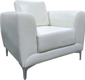 Πολυθρόνα  ELFRIC Λευκό PU 89x81x81cm