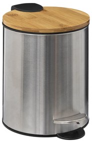 Κάδος Απορριμμάτων Μπάνιου (Φ17x23) F-V 3lt Inox Bamboo 174863