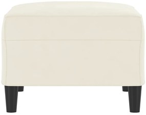 vidaXL Υποπόδιο Κρεμ 70x55x41 εκ. Βελούδινο