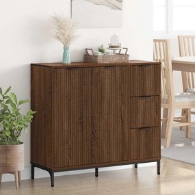 vidaXL Πλαϊνό γραφείο Καφέ δρυς 89.5 x 33 x 82 εκ. Επεξεργασμένο ξύλο