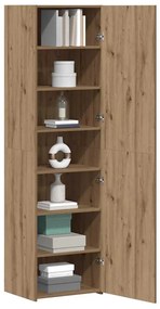 vidaXL Highboard από δρυ 50x42.5x185 εκ. Σχεδιασμένο ξύλο