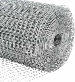 vidaXL Τεντώτο με στήριγμα Ασημί 0,4 x 100 μ Ατσάλι