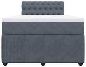 ΚΡΕΒΑΤΙ BOXSPRING ΜΕ ΣΤΡΩΜΑ ΣΚΟΥΡΟ ΓΚΡΙ 120X190 ΕΚ. ΒΕΛΟΥΔΙΝΟ 3287693