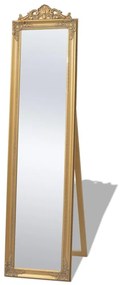 Καθρέφτης Επιδαπέδιος με Μπαρόκ Στιλ Χρυσός 160 x 40 εκ. - Χρυσό