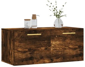 vidaXL Ντουλάπι Τοίχου Καπνιστή Δρυς 80x36,5x35 εκ. Επεξεργασμένο Ξύλο