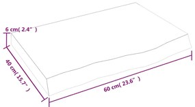 ΠΑΓΚΟΣ ΜΠΑΝΙΟΥ 60X40X(2-6) ΕΚ. ΑΠΟ ΑΚΑΤΕΡΓΑΣΤΟ ΜΑΣΙΦ ΞΥΛΟ 3156010