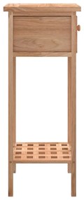 vidaXL Βοηθητικό Τραπέζι με Συρτάρι 25x25x60 εκ. Μασίφ Ξύλο Καρυδιάς