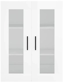 vidaXL Ντουλάπι Γυαλιστερό Λευκό 69,5x34x180 εκ. Επεξεργασμένο Ξύλο