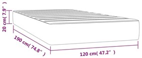 Στρώμα με Pocket Springs Σκούρο Πράσινο 120x190x20 εκ Βελούδινο - Λευκό