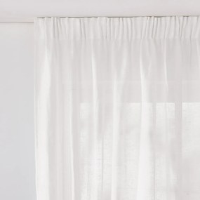 Λινή διαφανής κουρτίνα με πιέτες και κύματα, ONEGA