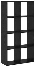 vidaXL Βιβλιοθήκη Μαύρη δρυς 69.5 x 29 x 137.5 εκ Επεξεργασμένο ξύλο