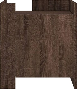 vidaXL Κομοδίνο Καφέ Δρυς 45x50x50 εκ. από Επεξεργασμένο Ξύλο