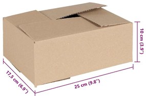 vidaXL Πτυσσόμενο Κουτί 50 pcs Καφέ 25 x 17.5 x 10 εκ. Χαρτόνι