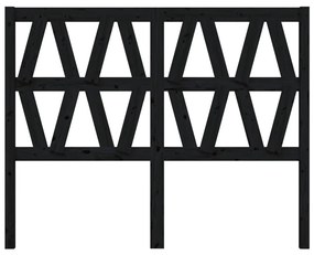 vidaXL Κεφαλάρι Κρεβατιού Μαύρο 146 x 4 x 100 εκ. Μασίφ Ξύλο Πεύκου