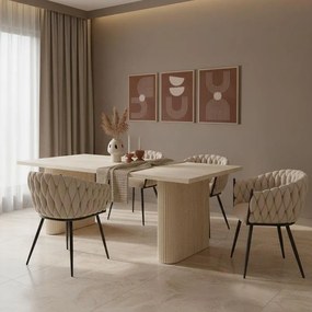 Τραπέζι Loozir mdf σε φυσική απόχρωση 180x90x75εκ 180x90x75 εκ.