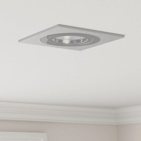 vidaXL Κρυφά Σποτ 24 τεμ Τετράγωνα GU10 Ασημί 91x91 χιλ