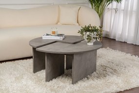 Τραπεζάκι Σαλονιού Γκρι Τσιμέντου MOIRA 90x58x41