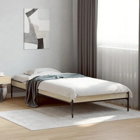 vidaXL Πλαίσιο Κρεβατιού Sonoma Δρυς 100x200 εκ. Επεξ. Ξύλο &amp; Μέταλλο