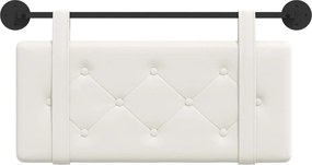 vidaXL Κρεμαστό Κεφαλάρι Επιτοίχιο Λευκός 90 cm Τεχνητό Δέρμα