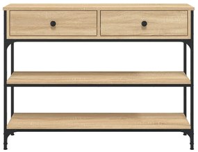 vidaXL Τραπέζι Κονσόλα Sonoma Δρυς 100x25x75 εκ. Επεξεργασμένο Ξύλο