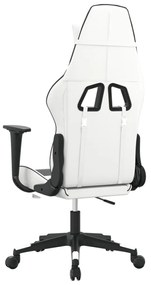 vidaXL Καρέκλα Gaming Λευκό/Μαύρο από Συνθετικό Δέρμα