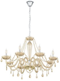 Φωτιστικό Οροφής Basilano 39093 Cognac Eglo Metal, Glass